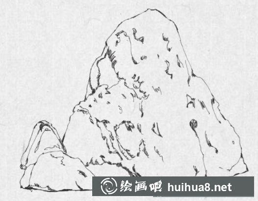 假山石的画法 假山石的画法