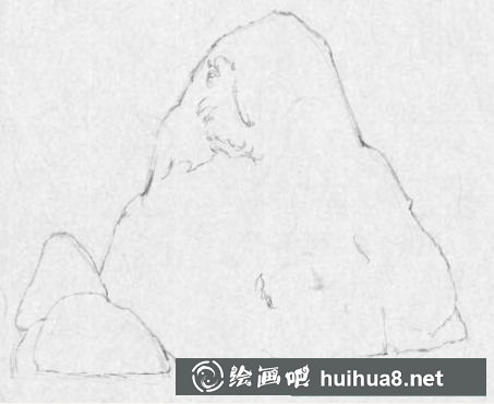 假山石的画法 假山石的画法