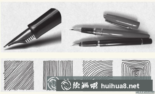 钢笔线条