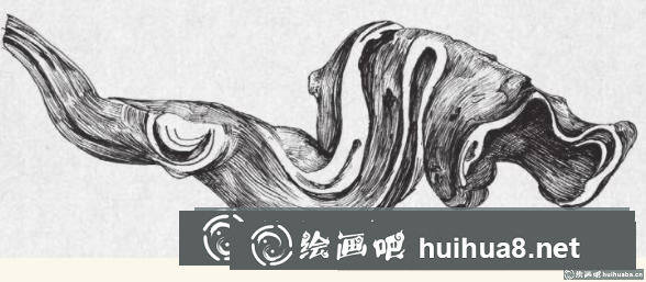 钢笔画枯树根步骤