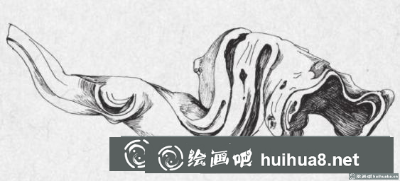 钢笔画枯树根步骤