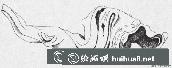 钢笔画枯树根步骤