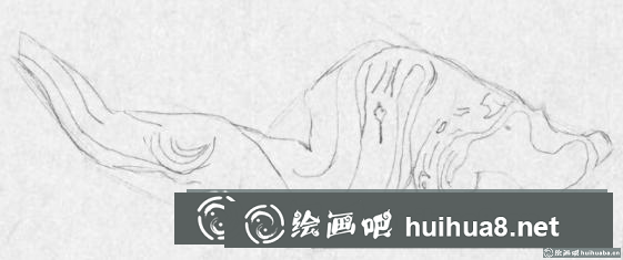 钢笔画枯树根步骤
