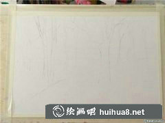 水彩画教程雪中树木绘制法