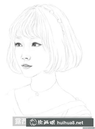 素描头发的画法