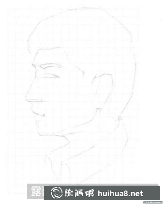 素描正侧面头像