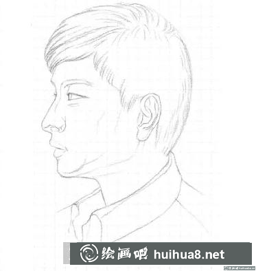 素描正侧面头像