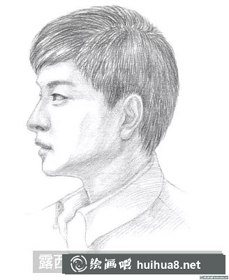 素描正侧面头像