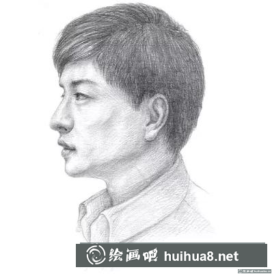 素描正侧面头像