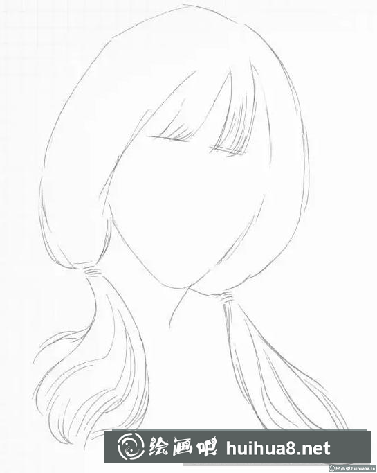 素描画双马尾女孩 素描画双马尾女孩