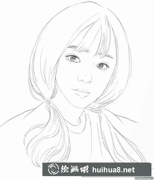 素描画双马尾女孩 素描画双马尾女孩