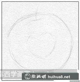 素描画苹果