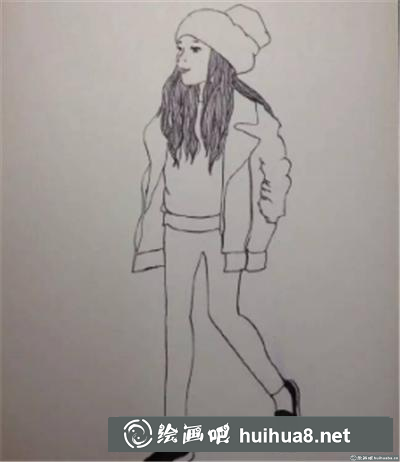 时尚女孩的画法 时尚女孩的画法