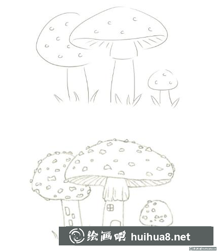 蘑菇屋插画