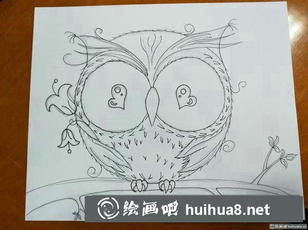 可爱猫头鹰插画