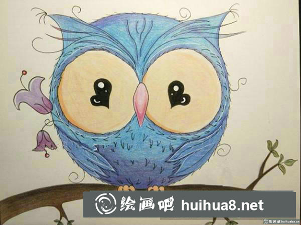 可爱猫头鹰插画