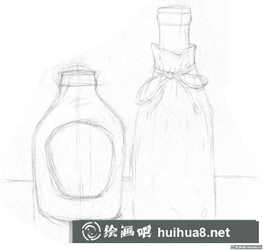 素描画洋酒瓶 素描画洋酒瓶