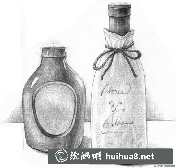 素描画洋酒瓶 素描画洋酒瓶