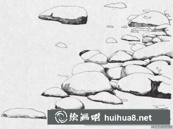 钢笔画江边 钢笔画江边