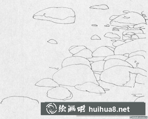 钢笔画江边 钢笔画江边