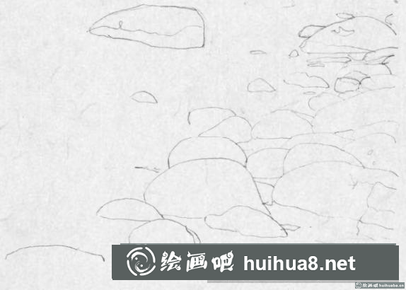 钢笔画江边 钢笔画江边