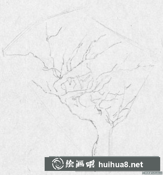 钢笔画树枝