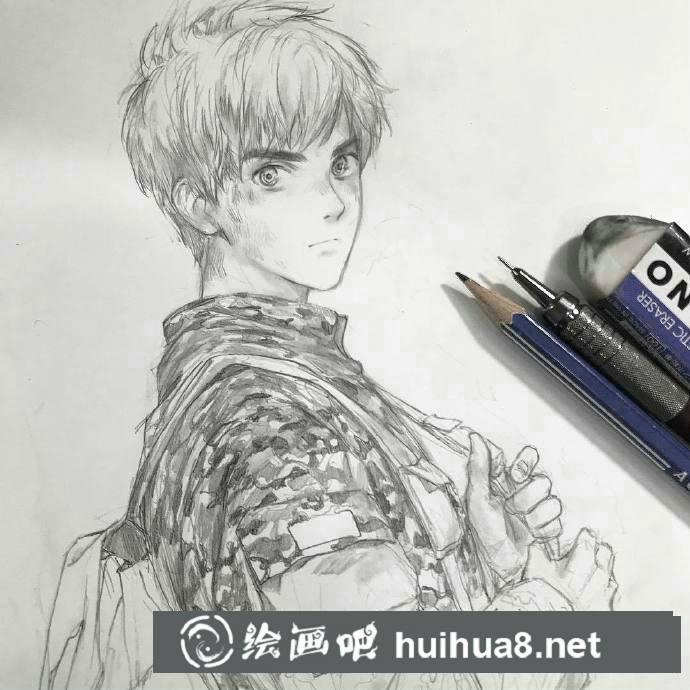 帅气小哥哥漫画线稿9