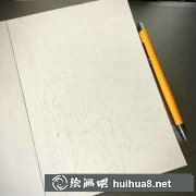 双麻花辫女孩水彩画教学步骤
