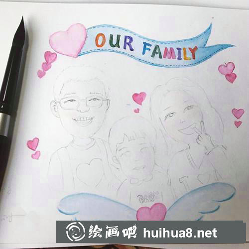 全家福插画