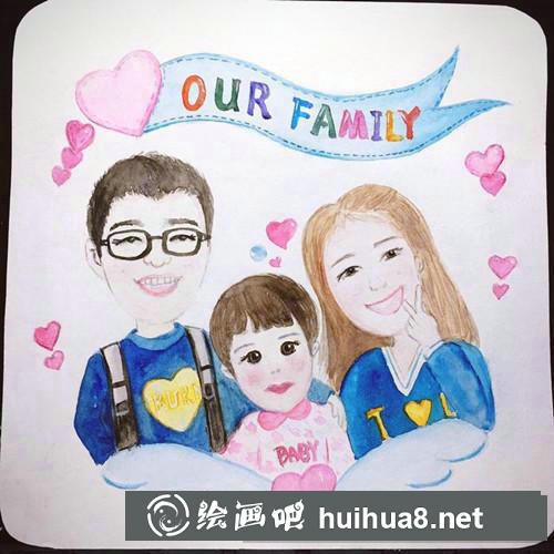 全家福插画