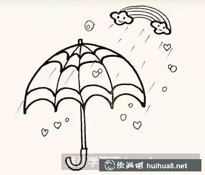 简笔画雨伞 简笔画雨伞