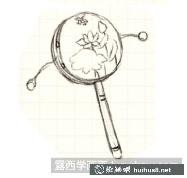 拨浪鼓儿童画