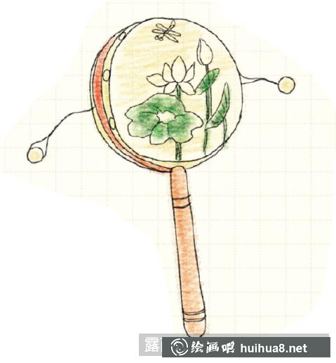 拨浪鼓儿童画