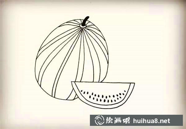 西瓜简笔画教程