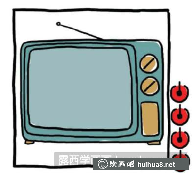 怎么画电视机