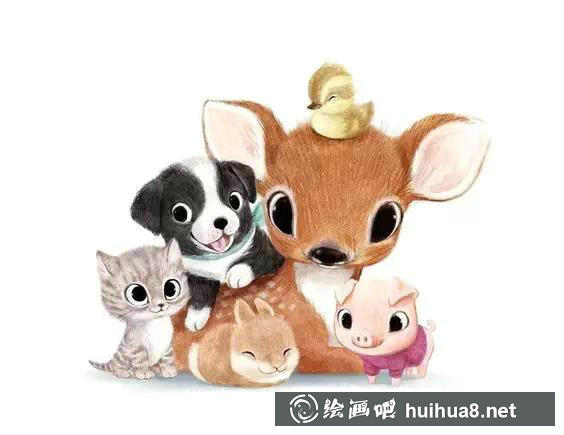 小动物彩铅画3
