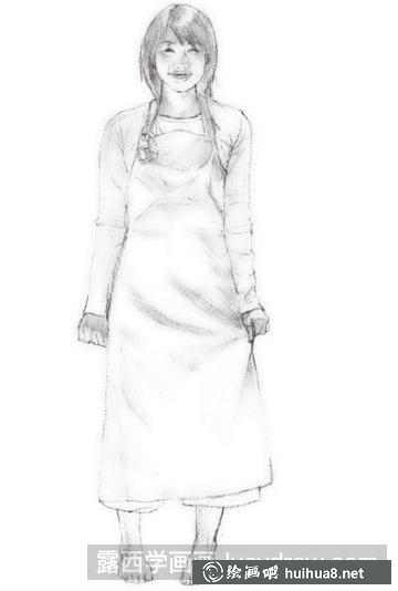 素描女生的画法