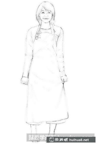 素描女生的画法