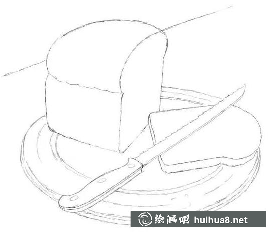 吐司面包的画法