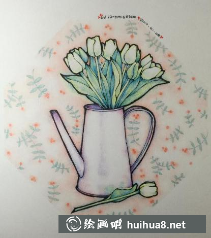 ,小清新花瓶的画法 ,小清新花瓶的画法