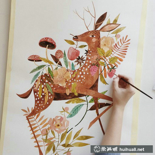 罗马尼亚Oana手绘水彩插画作品欣赏
