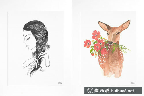 罗马尼亚Oana手绘水彩插画作品欣赏