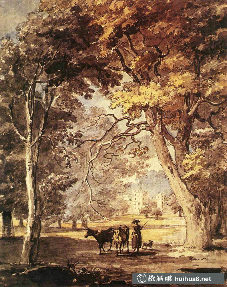 英国画家保罗桑迪拜水彩风景画欣赏