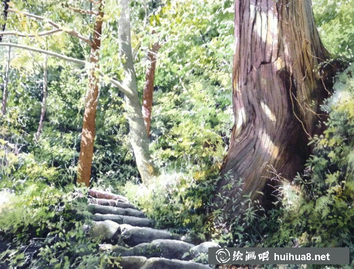 日本阿部智幸风景水彩画作品