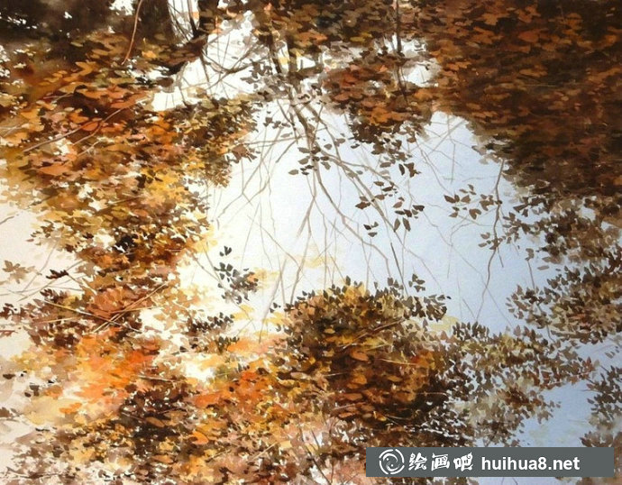 日本阿部智幸风景水彩画作品