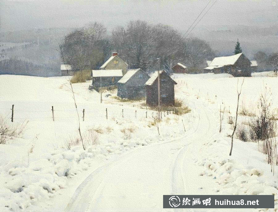 波兰画家Stanislaw Zoladz风景水彩作品