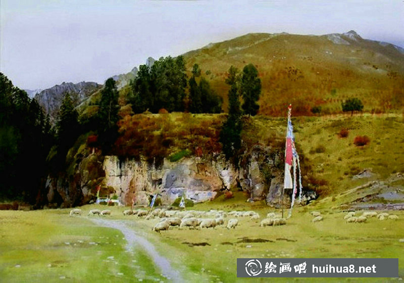 刘寿祥水彩风景画作品