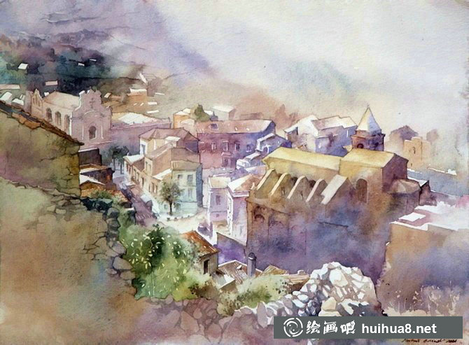 波兰Michal Orlowski水彩风景画作品