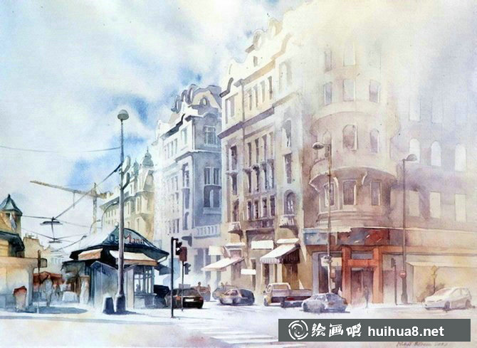 波兰Michal Orlowski水彩风景画作品