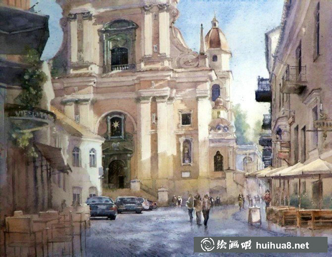 波兰Michal Orlowski水彩风景画作品